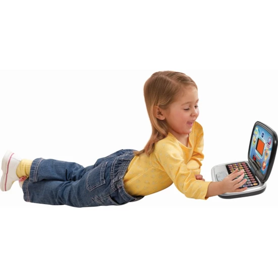VTech První notebook – Interaktivní výukový počítač pro děti Interaktivní dětský notebook Vtech – barevný výukový počítač pro děti, učí písmena, čísla, tvary a zvuky zvířat.