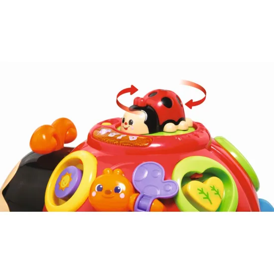 VTech Beruška s mláďátkem – interaktivní mluvící hračka v češtině, která učí děti tvary, barvy, čísla a slova, zpívá písničky a podporuje rozvoj motoriky.