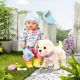 BABY Born interaktivní štěně, které pije, čůrá a vrtí ocáskem, ovládané tlačítky na vodítku. Skvělý doplněk k panence.