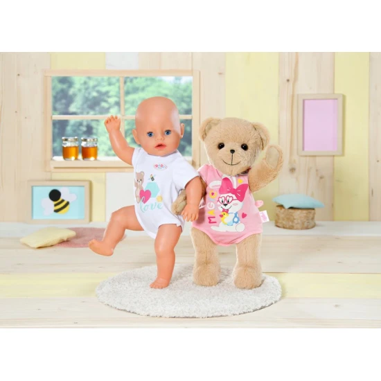 Medvídek BABY born bílé oblečení Zapf Creation 12834435
