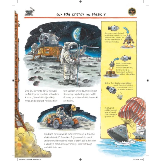 Objevujeme vesmír – kniha o vesmíru pro děti, odpovědi na otázky o astronautoch a planetách.