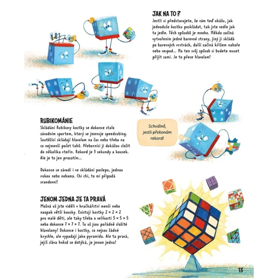 Dětská kniha Kostky s hravou ilustrací