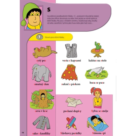 Učíme se správně vyslovovat s knihou plnou zábavných obrázků a textů.