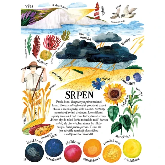 Ilustrovaná kniha o přírodních barvách – objevujte krásu změn během roku