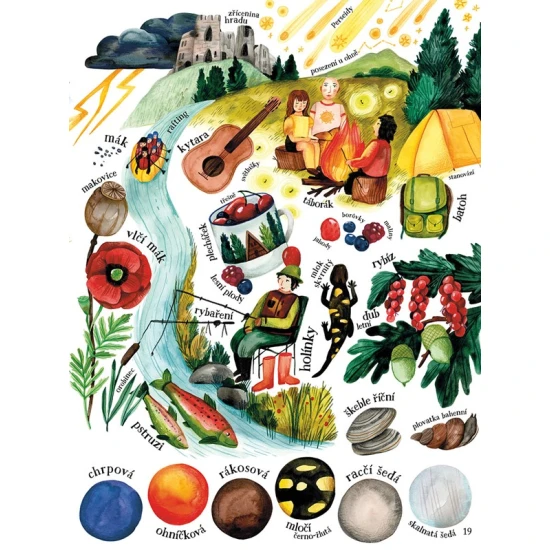 Ilustrovaná kniha o přírodních barvách – objevujte krásu změn během roku