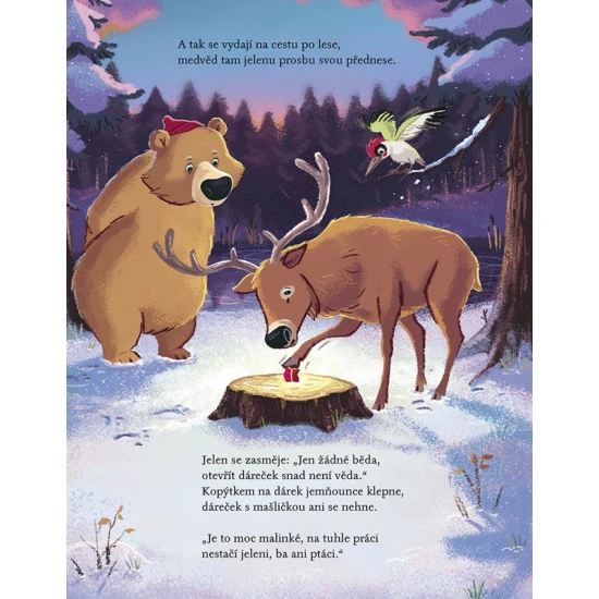 Medvěd se poprvé neuložil k zimnímu spánku rozhodl se strávit Vánoce se svými kamarády.