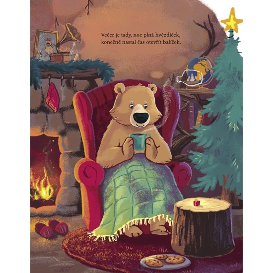 Medvěd se poprvé neuložil k zimnímu spánku rozhodl se strávit Vánoce se svými kamarády.