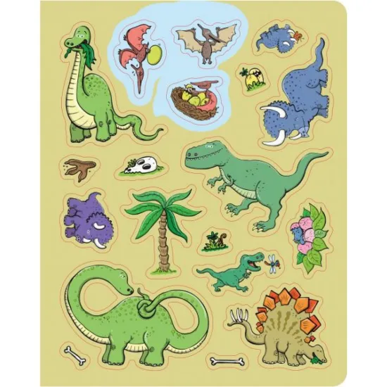 Albi Dinosauři - Samolepková knížka Kouzelné čtení Samolepková kniha s dinosauři doplněná o zvuk.