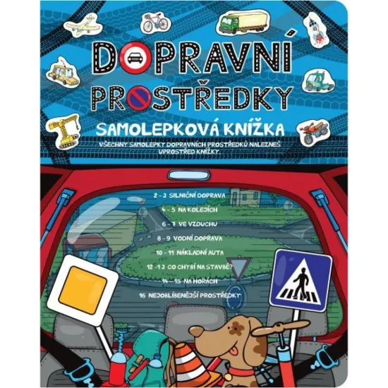 Samolepková kniha s Doprava doplněná o zvuk.