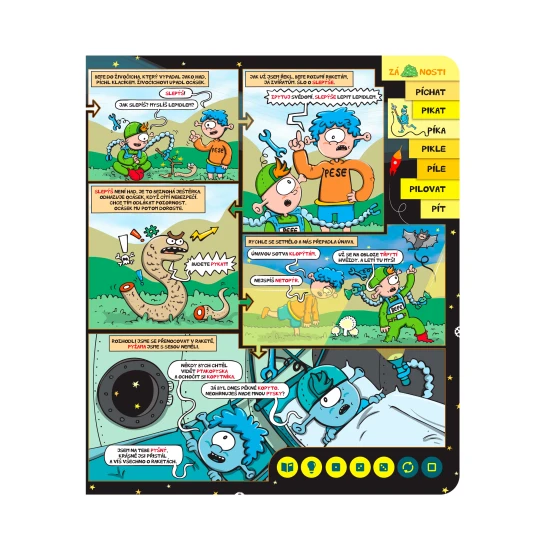 Albi Vyjmenovaná slova Kouzelné čtení Interaktivní mluvící kniha je zaměřena na úkoly a procvičování.