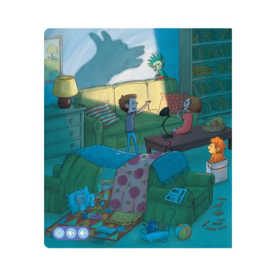 Mluvicí kniha Strašpytlíci aneb tmy se není třeba bát odstraní obavy ze tmy.