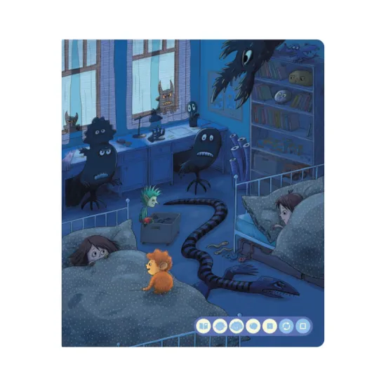 Mluvicí kniha Strašpytlíci aneb tmy se není třeba bát odstraní obavy ze tmy.