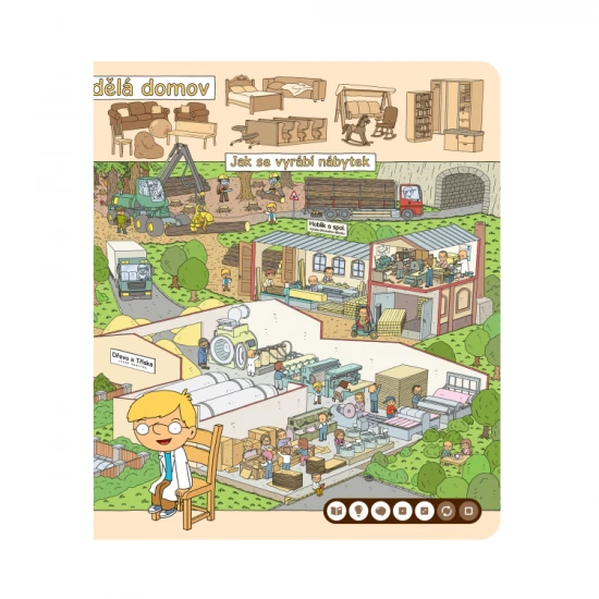 Kniha Už vím jak Kouzelné čtení od Albi vysvětluje jak se vyrábí různé věci kolem nás.