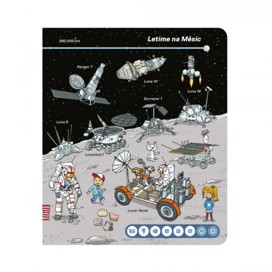 Interaktivní mluvící kniha Vesmír z edice Kouzelné čtení ukáže dnešní poznatky o vesmíru.