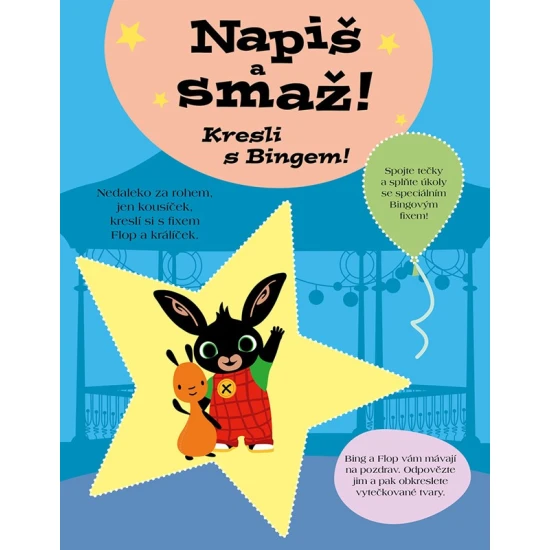 Bing – Napiš a smaž: Zábavná fixová knížka pro děti