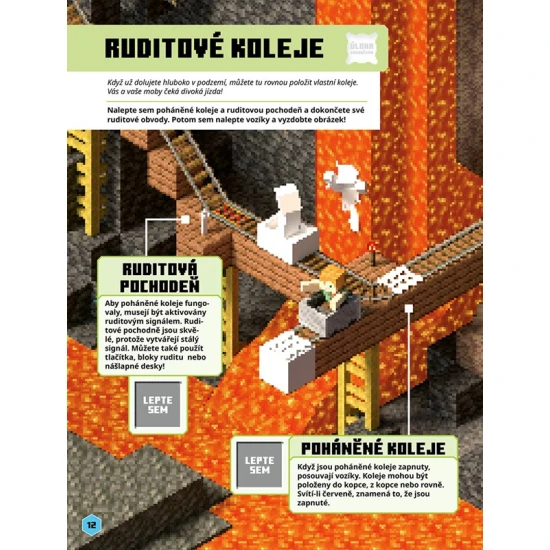 Minecraft Rudit Kniha samolepek