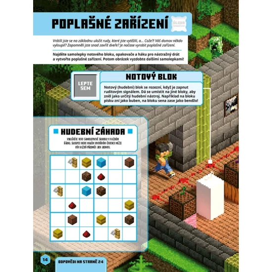Minecraft Rudit Kniha samolepek