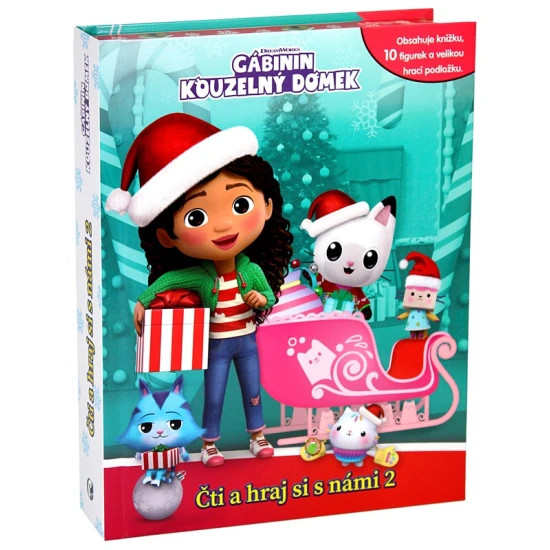 Gábinin kouzelný domek – vánoční knížka s 10 figurkami a podložkou na hraní pro děti