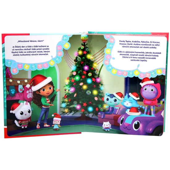 Gábinin kouzelný domek – vánoční knížka s 10 figurkami a podložkou na hraní pro děti