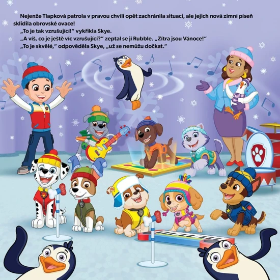 Tlapková patrola – Tlapky slaví Vánoce Tlapková patrola – Tlapky slaví Vánoce, dětská vánoční knížka s oblíbenými štěňaty