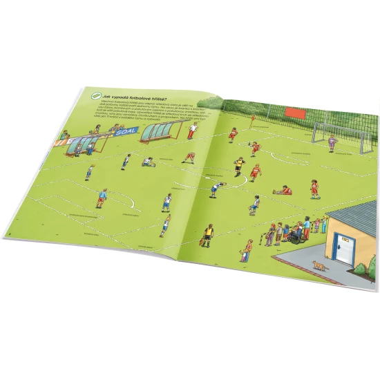 Samolepkový sešit pro děti – Fotbalový sešit plný samolepek, faktů a her pro děti