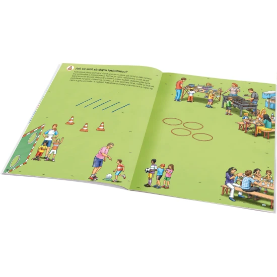 Samolepkový sešit pro děti – Fotbalový sešit plný samolepek, faktů a her pro děti