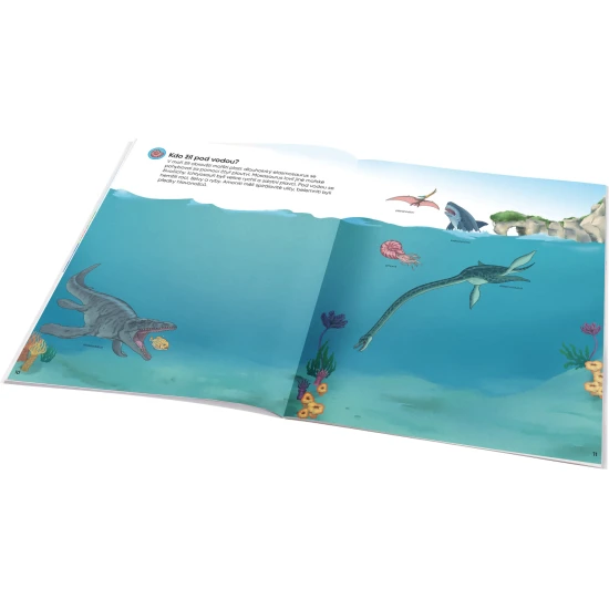 Samolepkový sešit pro děti – Dinosauři: Jak? Proč? Co? – barevná obálka s dinosaury, sopkami a 300+ samolepkami pro dotváření scén a úkolů