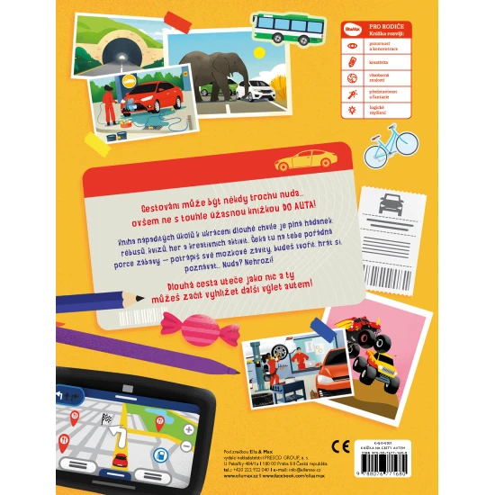 Stop nudě! Během nekonečných cest autem s knížkou plnou zábavných aktivit. Mějte ji vždy po ruce!