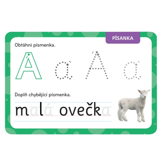 Ella a Max Kouzelný tablet & stíratelné karty – První PÍSANKA Set Kouzelný tablet a 25 stíratelných karet – edukativní pomůcka pro první psaní a poznávání písmenek