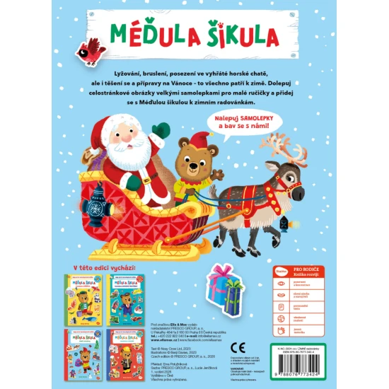 Méďula Šikula Zimní radovánky – samolepková knížka