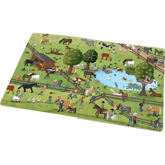 Ella a Max Velká knížka KONĚ & PONÍCI pro malé vypravěče Nahlédněte do každodenního života na koňské farmě! Na velkoformátových ilustracích můžete tyto krásné a ušlechtilé tvory obdivovat.