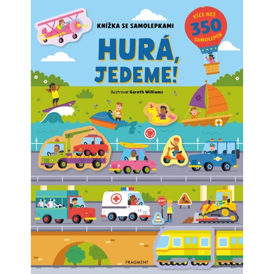 Knížka se samolepkami Hurá, jedeme!