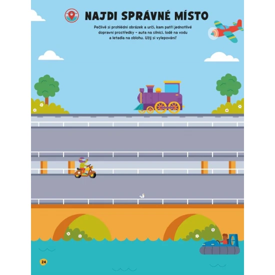 Knížka se samolepkami Hurá, jedeme!