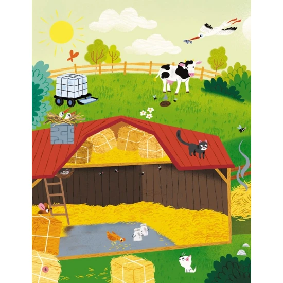Interaktivní kniha se samolepkami – Tvoření scén a poznávání farmy pro děti