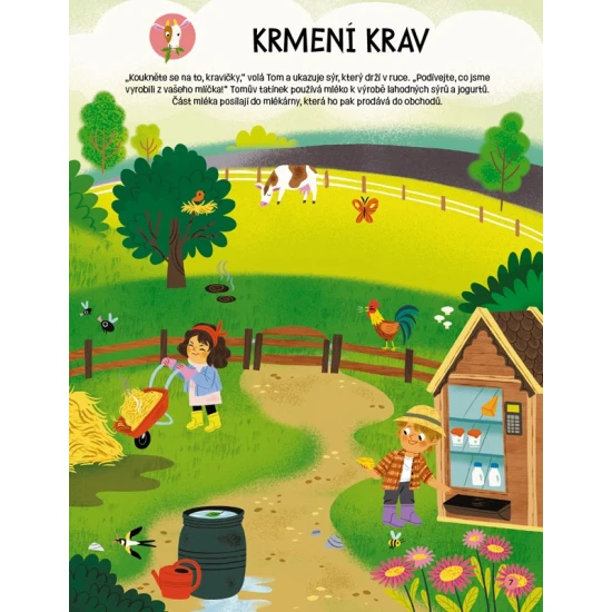 Interaktivní kniha se samolepkami – Tvoření scén a poznávání farmy pro děti