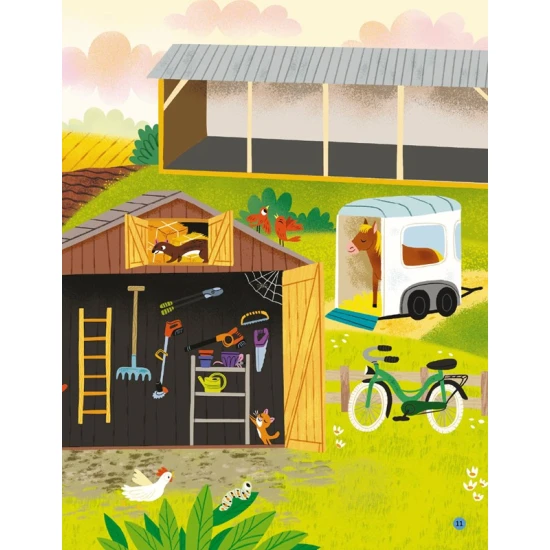 Interaktivní kniha se samolepkami – Tvoření scén a poznávání farmy pro děti