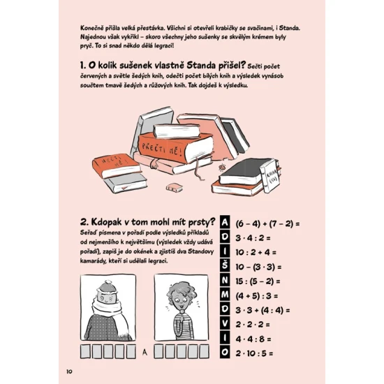 Obal knihy Školní fantom – Logické záhady pro bystré hlavičky, detektivní úkoly s myšákem Sherlockem pro děti