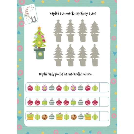 Adventní kalendář s 24 vánočními úkoly, samolepkami a skládacím stromečkem
