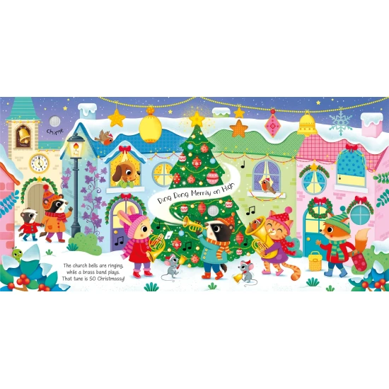 Jingle Bells Zvuková Kniha s tlačítky a klasickými vánočními písněmi pro malé děti