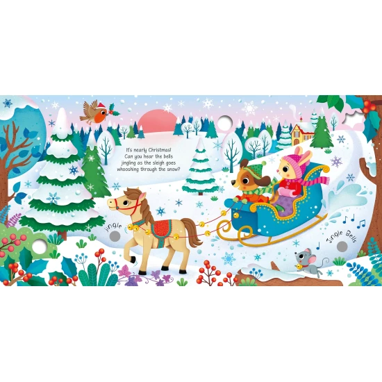 Jingle Bells Zvuková Kniha s tlačítky a klasickými vánočními písněmi pro malé děti