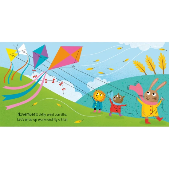 Měsíce v roce už budeš mít v malíčku. Rýmovaná knížka popisuje každý měsíc v roce.