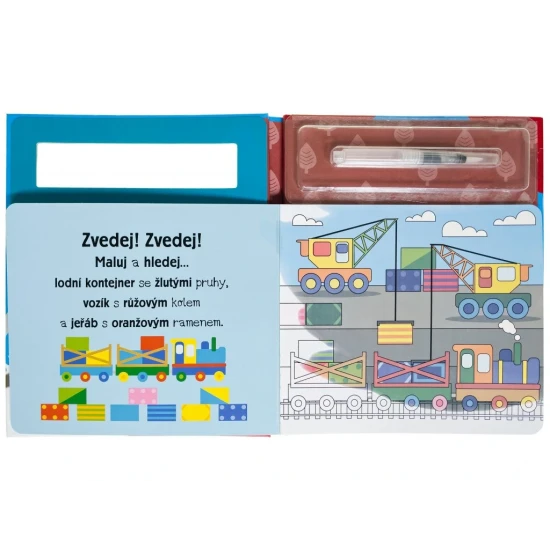 Znovupoužitelné omalovánky: Malování bez nepořádku s vlaky a stroji