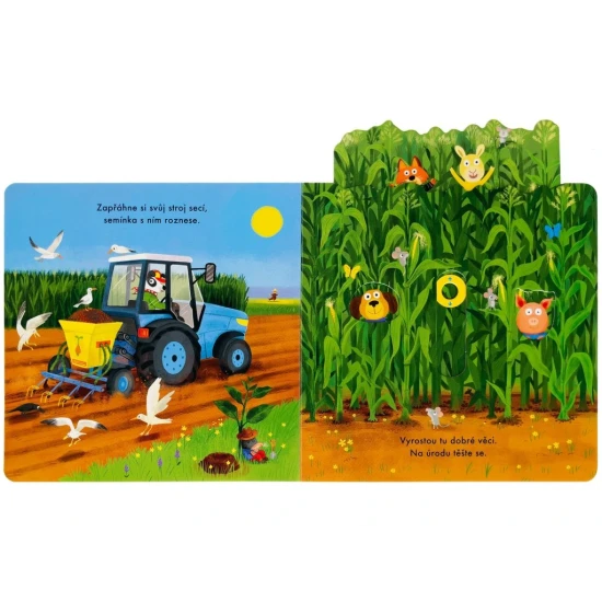 Traktor na farmě – Pohyblivé leporelo pro malé děti