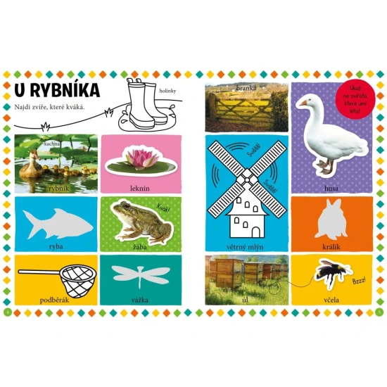 100 Prvních Slov z Farmy – Interaktivní Kniha pro Děti s Barevnými Obrázky