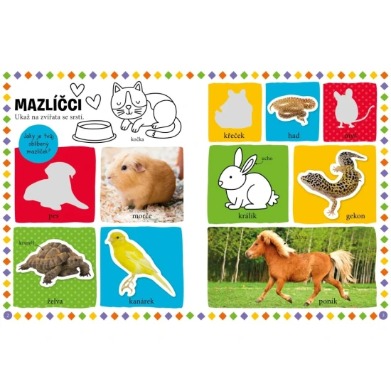 100 Prvních Slov – Zvířata: Interaktivní Kniha s Vybarvováním pro Děti