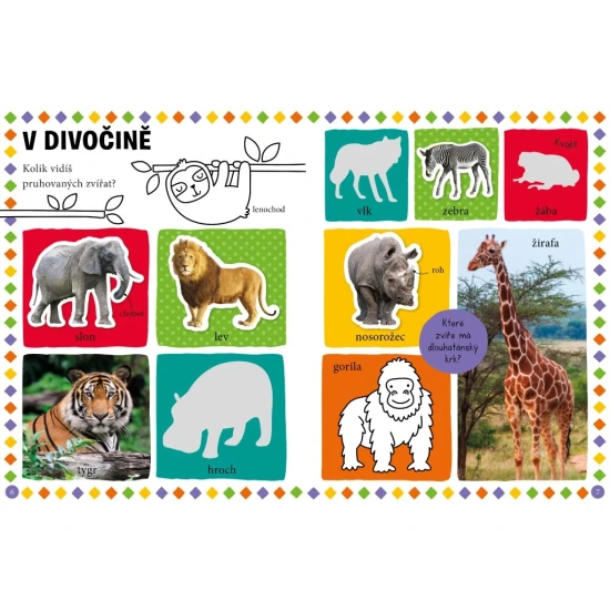 100 Prvních Slov – Zvířata: Interaktivní Kniha s Vybarvováním pro Děti