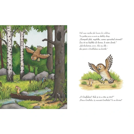 Gruffalo v lese: Příběh o strašlivé příšeře a její zábavné dobrodružství.