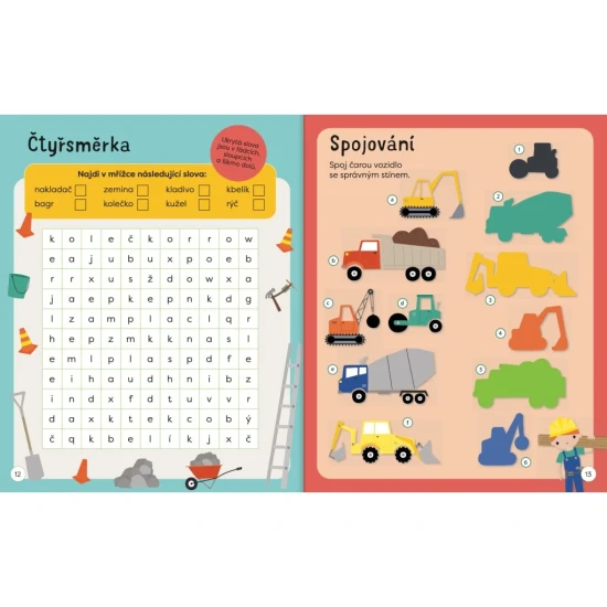 Svojtka Moje báječné staveniště Kniha samolepkových aktivit Moje báječné staveniště – Samolepková zábava pro malé stavitele