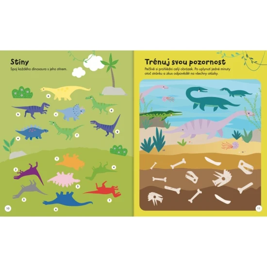 Svojtka Moji báječní dinosauři Kniha samolepkových aktivit Moji báječní dinosauři – Samolepková kniha plná prehistorické zábavy