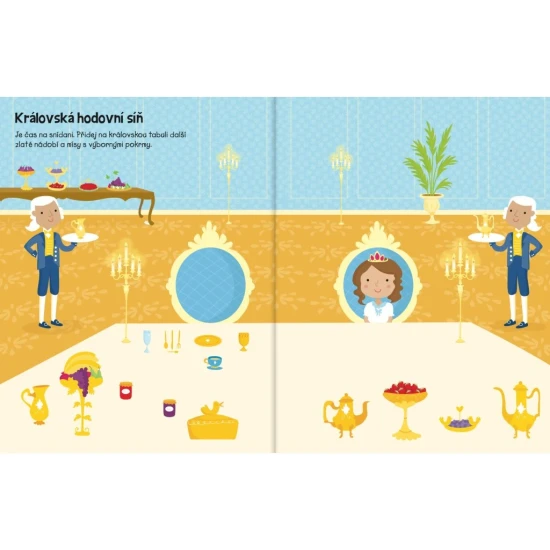 Samolepková knížka Princeznin palác, která rozvíjí fantazii i jemnou motoriku